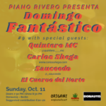 Flyer de Domingo Fantástico IX con Quintero MC, Carlos Shega, Sauceedo y El Cuervo del Norte (Krakralot)