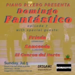Cartel de Domingo Fantástico en Berlín con FRIEDA, Sauceedo y El Cuervo del Norte en Donau115 el 5 de julio de 2025.