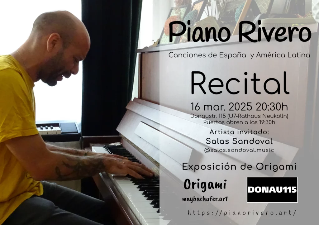 Flyer Piano Rivero 16/03/2025 Donau115 Berlin